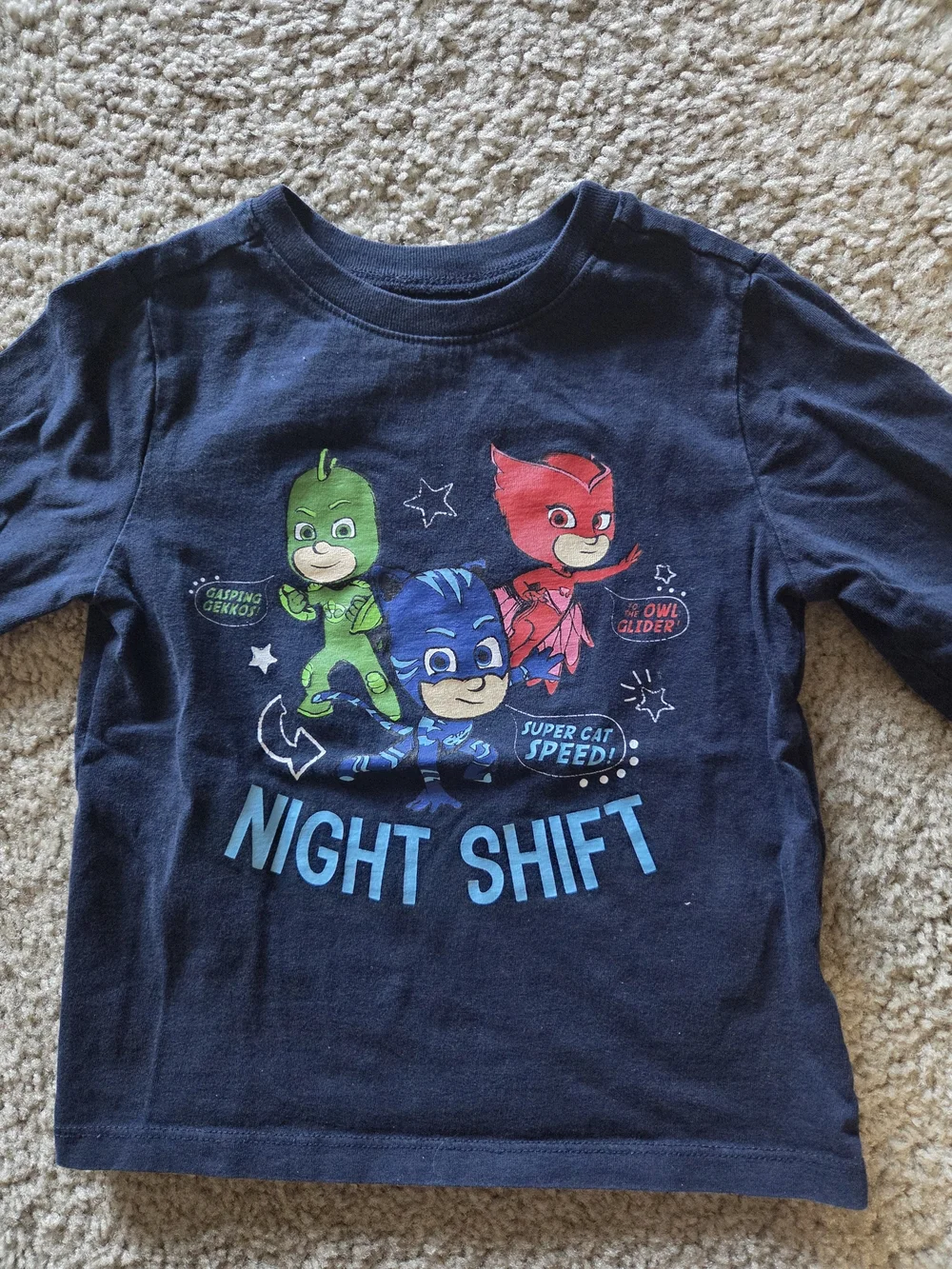 OLD NAVY Toddler Boys Blue 'Night Shift' Graphic T-Shirt Size 3T